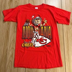 Salem Sportswear Red Cotton Tee Joe Montana Chiefs